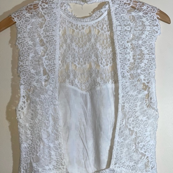 Free People Cora Daydreamer Lace Dress in White Sz. Large NWT - Picture 9 of 13